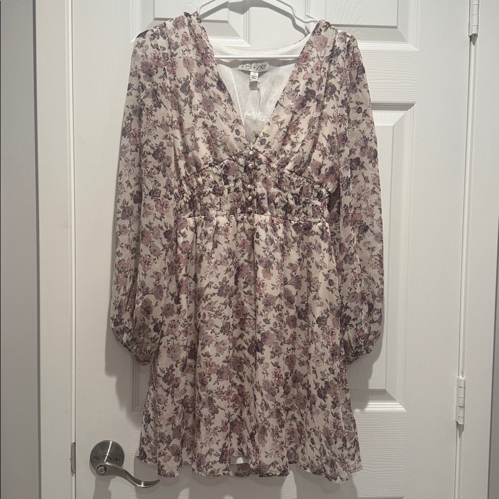 Floral Long Sleeve Dress